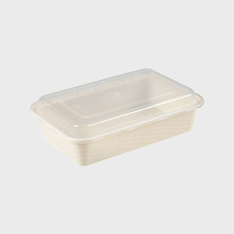 Scatola per alimenti in plastica con coperchio trasparente con base nera PFK001