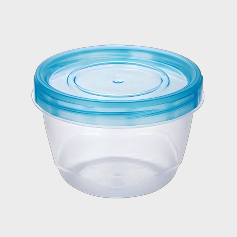 PFB019 Coppa porta gelato rotonda in PP da 473 ml con coperchio blu