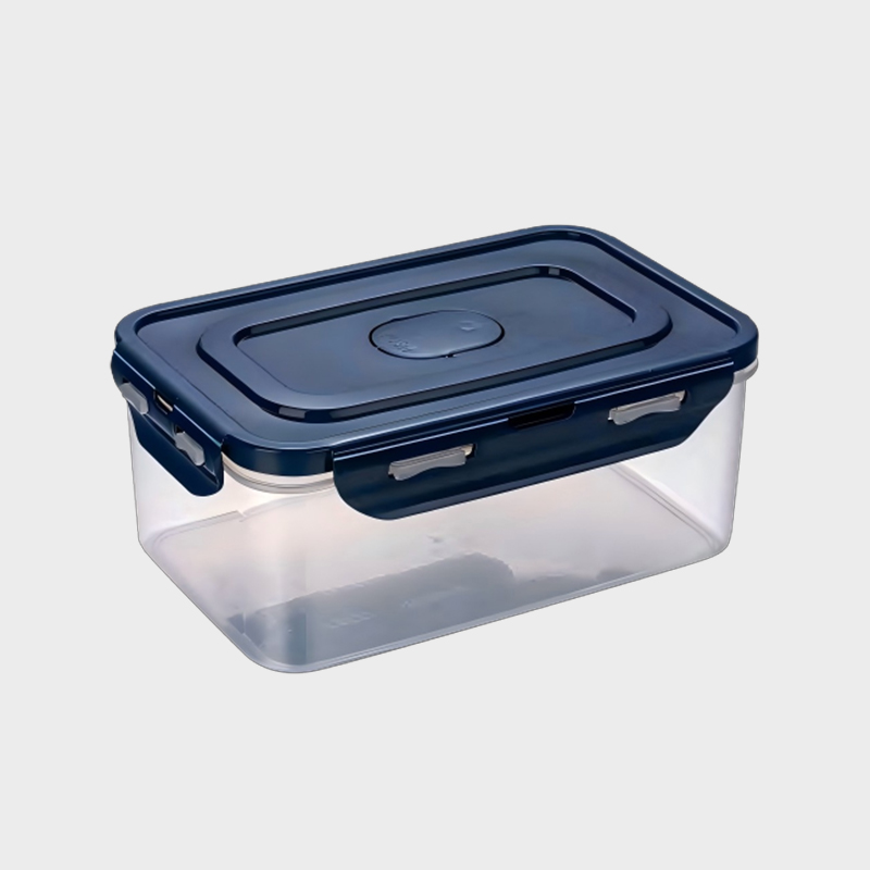 PFS002 Contenitore per alimenti rettangolare in PP da 1420 ml con coperchio ventilato con chiusura a 4 lati